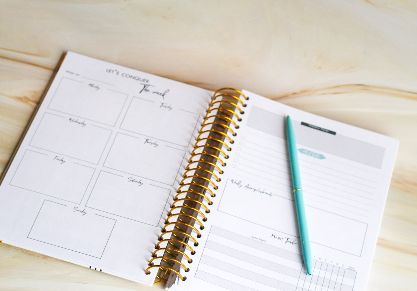 Plan it Claim it Live it planner- Sea Breeze
